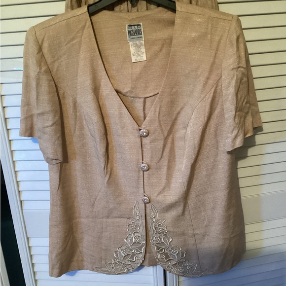 Vintage R & M Richards by Karen Kwongtwo piece mother of bride 2 piece skirt set - Picture 5 of 9